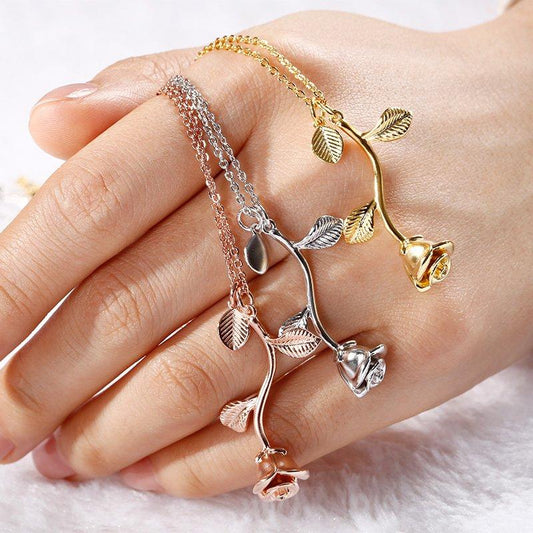 Rose Charm Necklace - FashionAngelz
