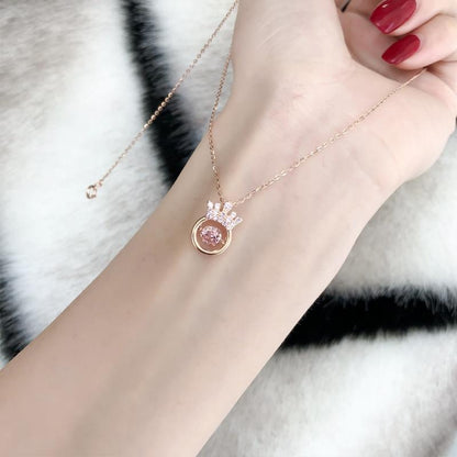 Beating Heart Crown Necklace - FashionAngelz