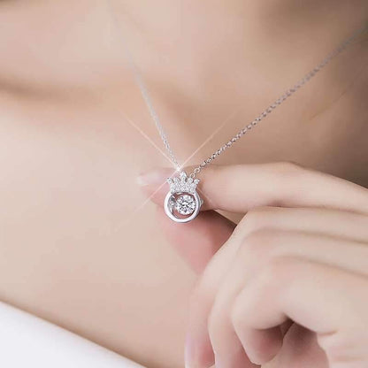 Beating Heart Crown Necklace - FashionAngelz