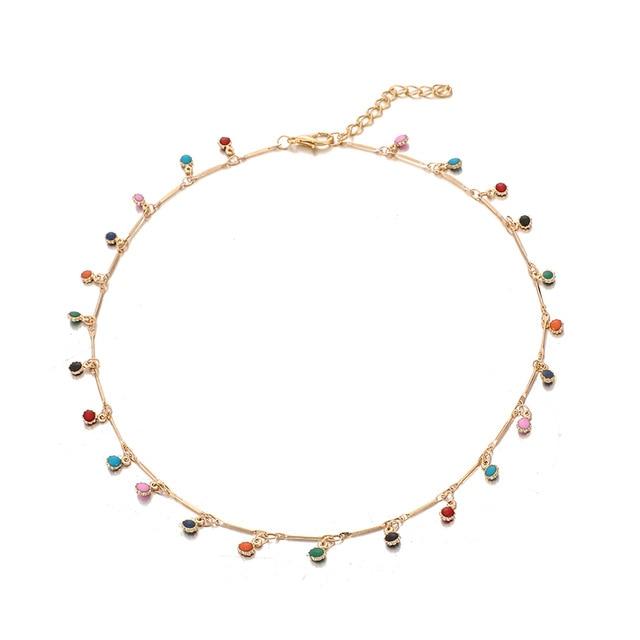 Colorful Stone Choker - FashionAngelz
