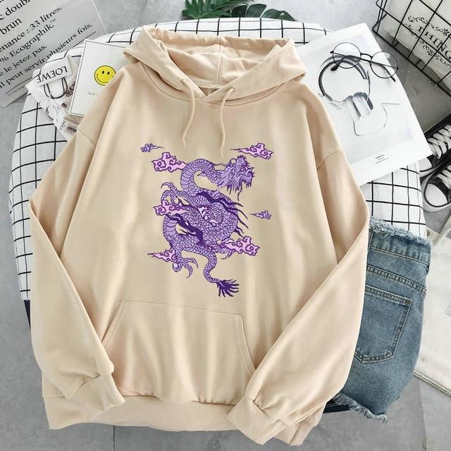 Purple Dragon Hoodie Hoodies & Sweatshirts Goddess of luck Store 