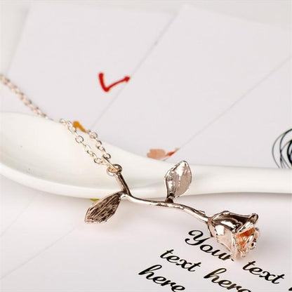 Rose Charm Necklace - FashionAngelz