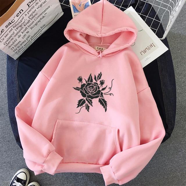 Enchanted Rose Hoodie Hoodies & Sweatshirts Feminism Store 