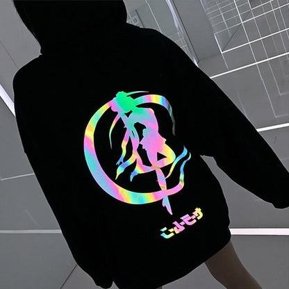 Reflective Moon Hoodie Hoodies & Sweatshirts Catherine's wardrobe Store 