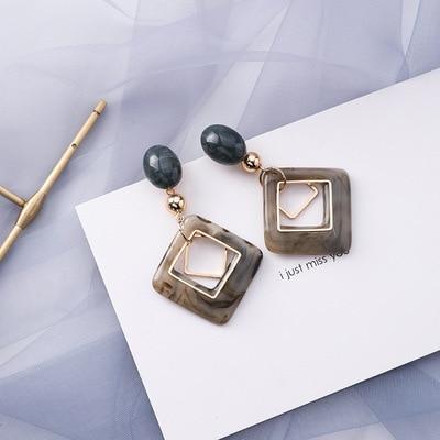 Blue Acrylic Earings - FashionAngelz