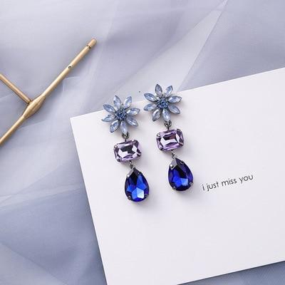 Blue Acrylic Earings - FashionAngelz