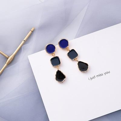 Blue Acrylic Earings - FashionAngelz