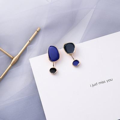 Blue Acrylic Earings - FashionAngelz