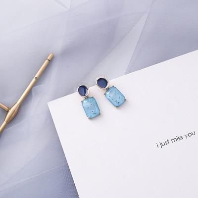 Blue Acrylic Earings - FashionAngelz