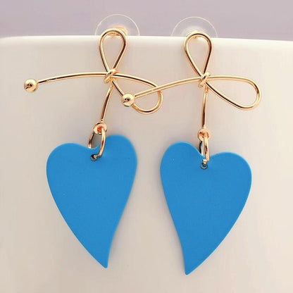Heart Drop Earrings - FashionAngelz