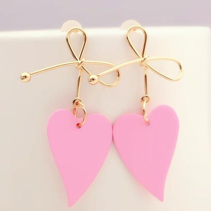 Heart Drop Earrings - FashionAngelz