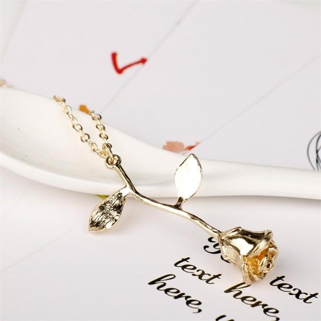 Rose Charm Necklace - FashionAngelz