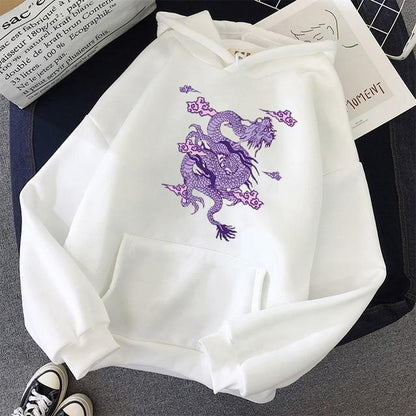 Purple Dragon Hoodie Hoodies & Sweatshirts Goddess of luck Store 