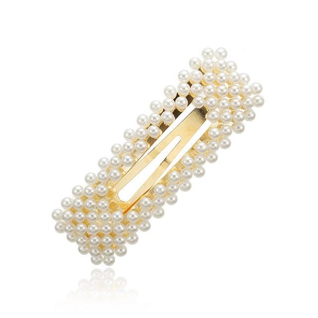 Barrette Pearl Hairclips - FashionAngelz