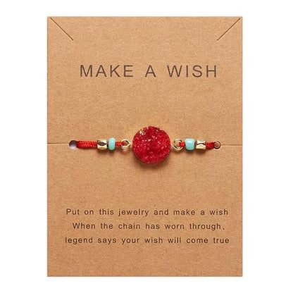 Woven Stone Make A Wish Bracelet - FashionAngelz