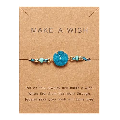Woven Stone Make A Wish Bracelet - FashionAngelz