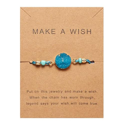 Woven Stone Make A Wish Bracelet - FashionAngelz