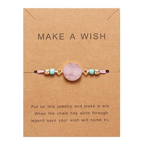 Woven Stone Make A Wish Bracelet - FashionAngelz