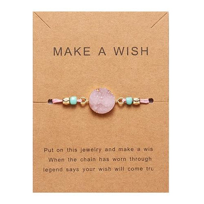 Woven Stone Make A Wish Bracelet - FashionAngelz