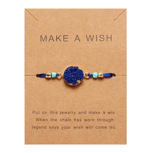 Woven Stone Make A Wish Bracelet - FashionAngelz