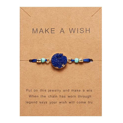 Woven Stone Make A Wish Bracelet - FashionAngelz