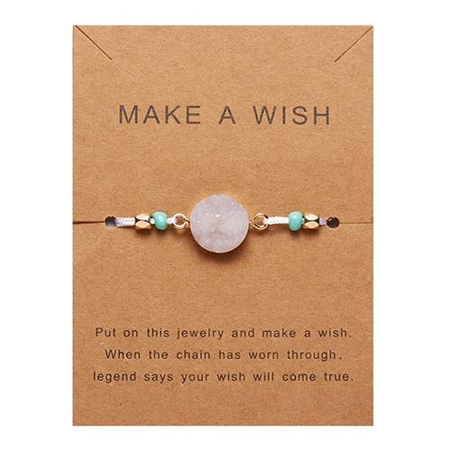 Woven Stone Make A Wish Bracelet - FashionAngelz