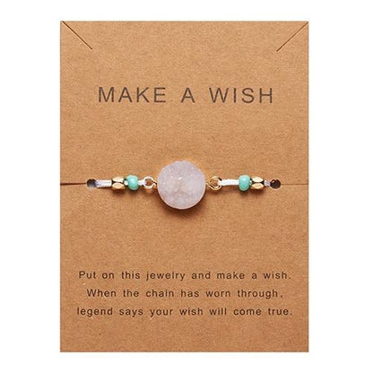 Woven Stone Make A Wish Bracelet - FashionAngelz