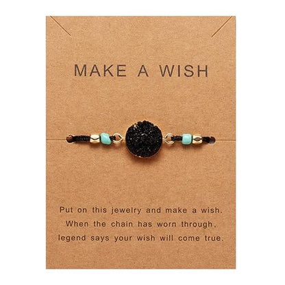 Woven Stone Make A Wish Bracelet - FashionAngelz