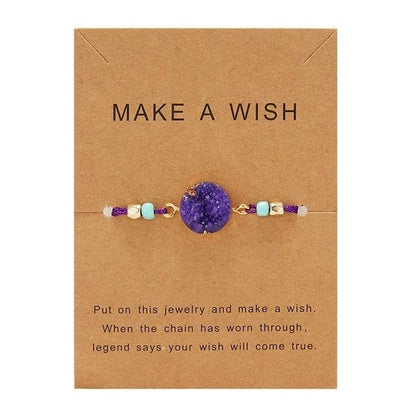 Woven Stone Make A Wish Bracelet - FashionAngelz