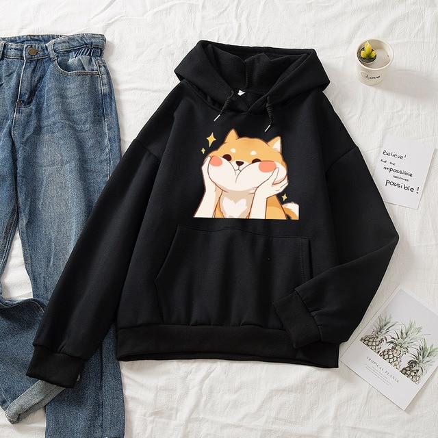 Cat Dreaming Pullover Hoodie Hoodies & Sweatshirts DLTUMclothing Store Black S 