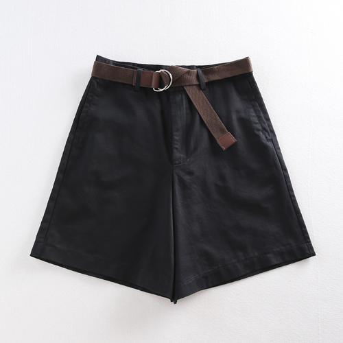 Vintage Wide Buckle Shorts - FashionAngelz