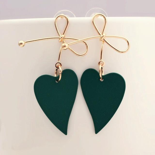 Heart Drop Earrings - FashionAngelz