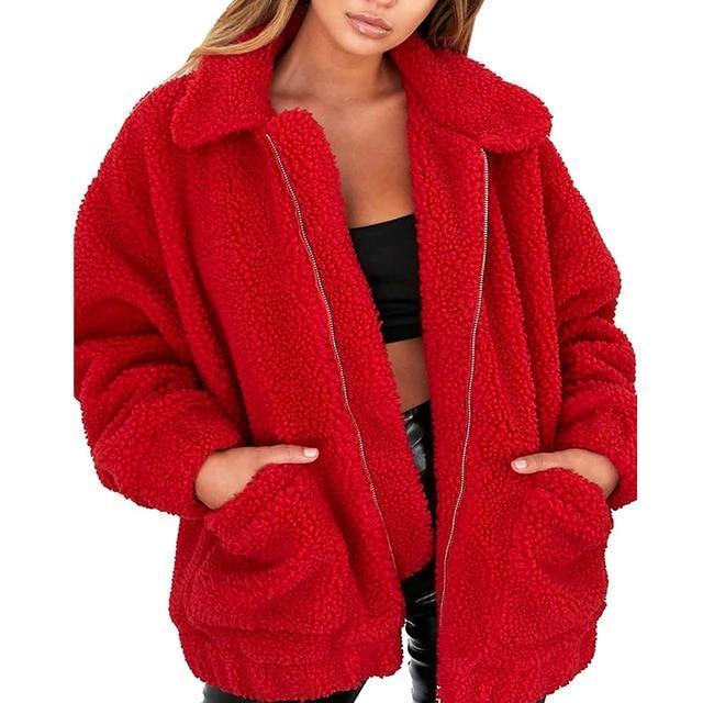 Teddy Plush Fur Coat - FashionAngelz
