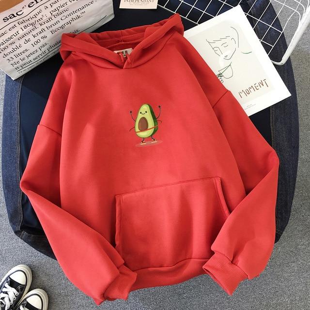 Happy Avocado Pullover Hoodie - FashionAngelz
