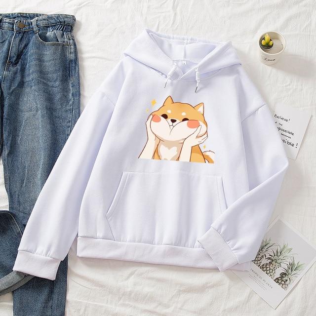 Cat Dreaming Pullover Hoodie Hoodies & Sweatshirts DLTUMclothing Store White S 